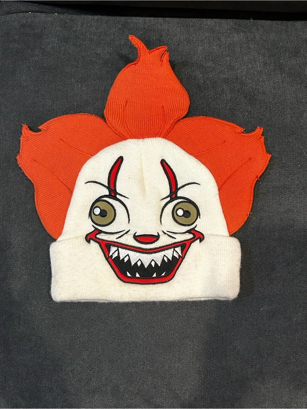 Kids Pennywise IT Character Halloween Scary Movie Knit Beanie Hat OS